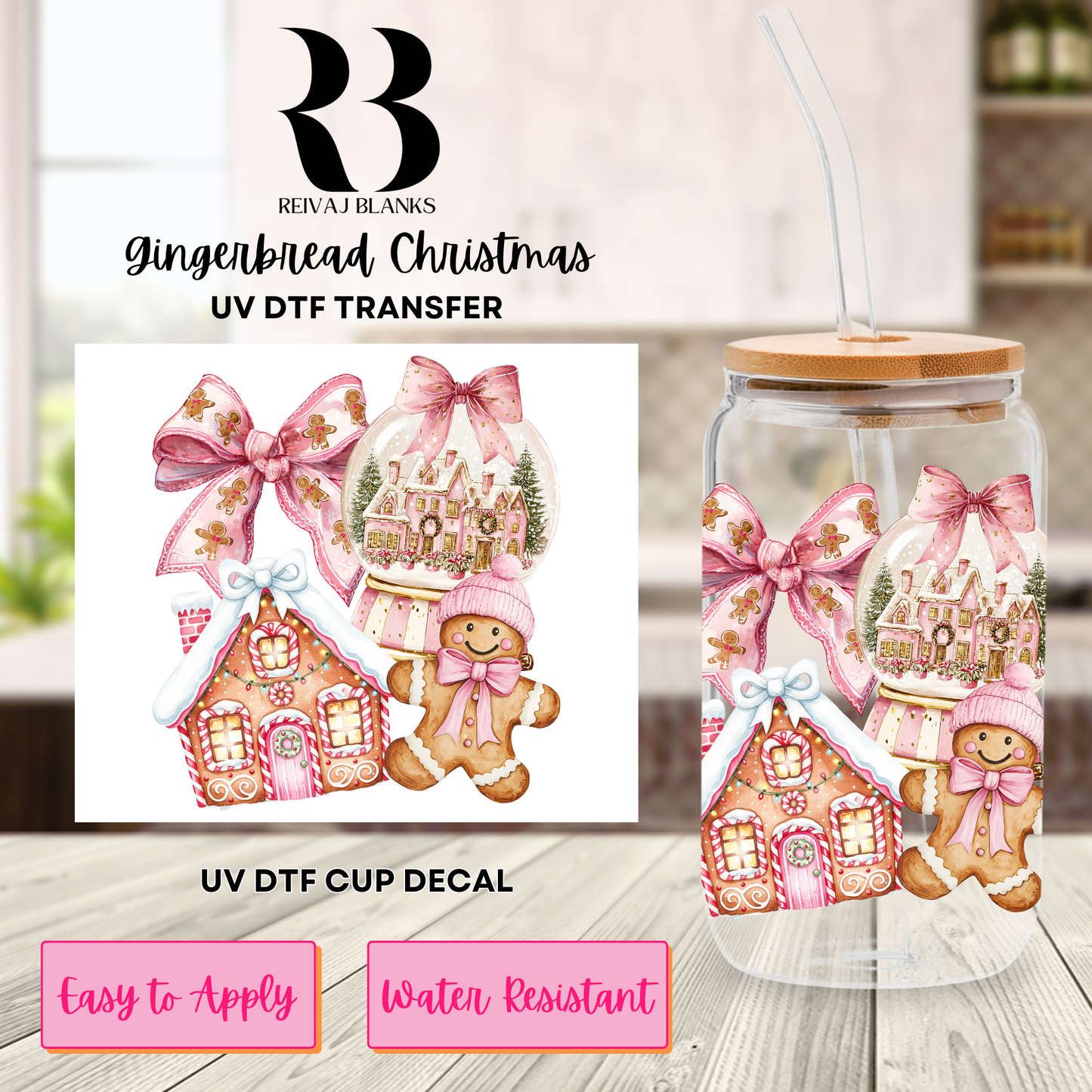 GINGERBREAD VIBES DECAL (DOUBLE SIDED)