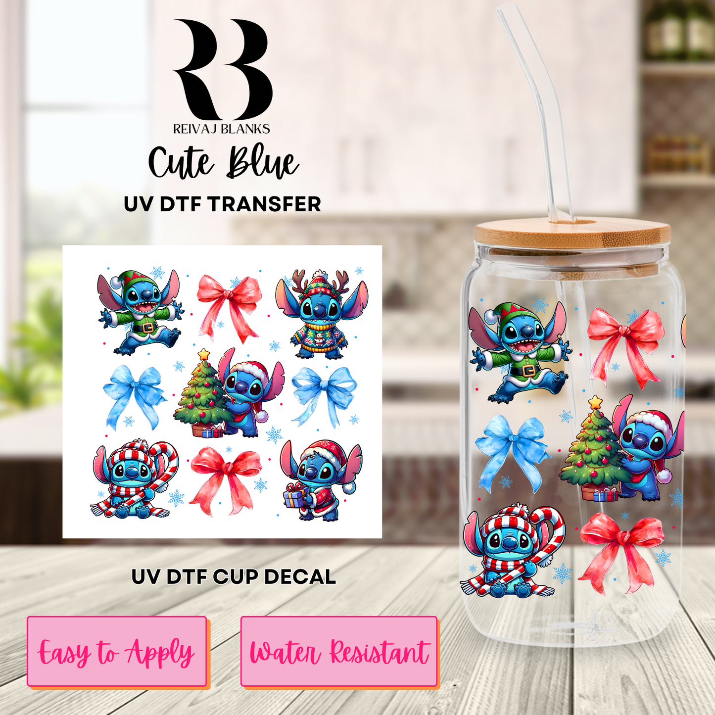 CUTE BLUE DECAL (DOUBLE SIDED)