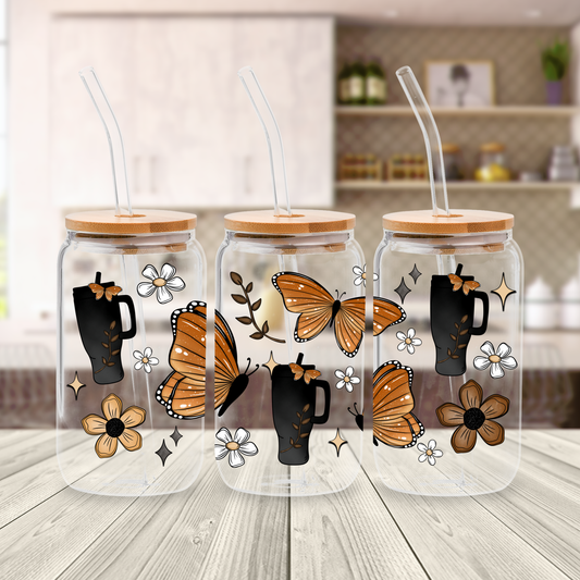 PREPPY BUTTERFLY (DOUBLE SIDED) 16 OZ