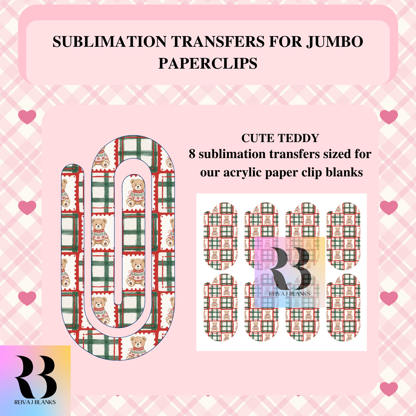 CUTE TEDDY SUBLIMATION TRANSFER