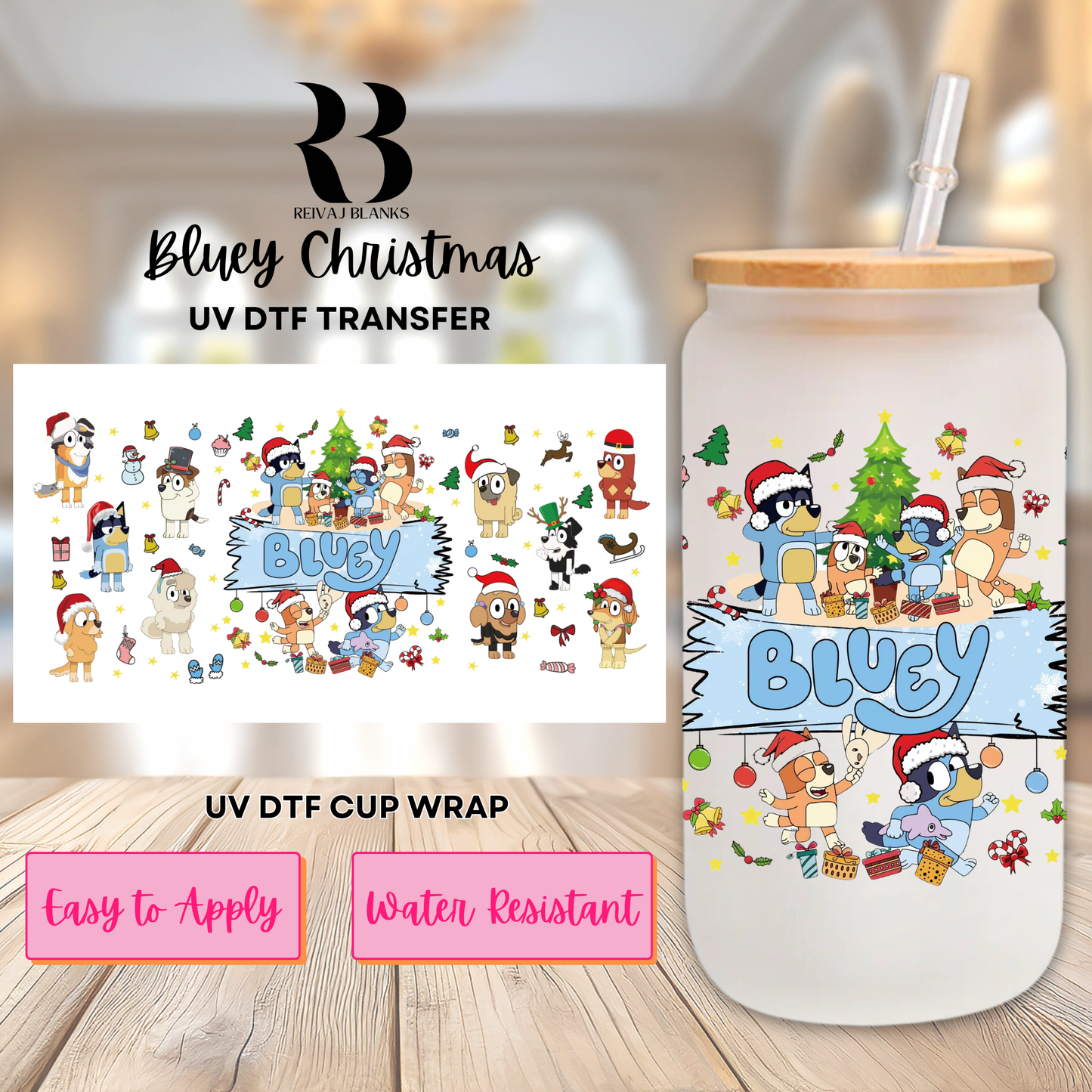 BLUEY (SINGLE SIDED) 16 OZ