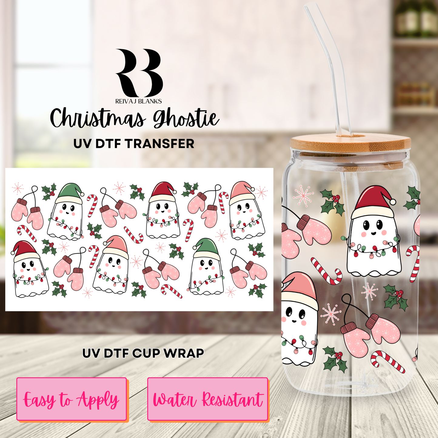 CHRISTMAS GHOSTIE (SINGLE SIDED) 16 OZ