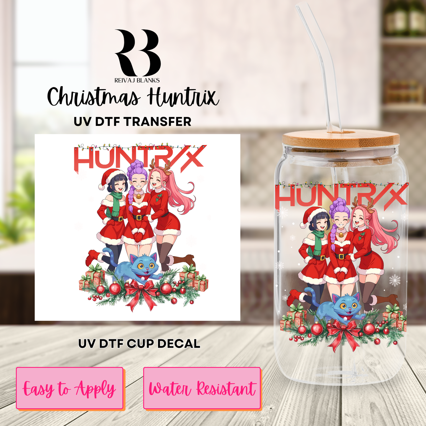 CHRISTMAS HUNTRIXX DECAL (DOUBLE SIDED)