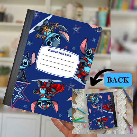 Blue Superhero Composition Notebook