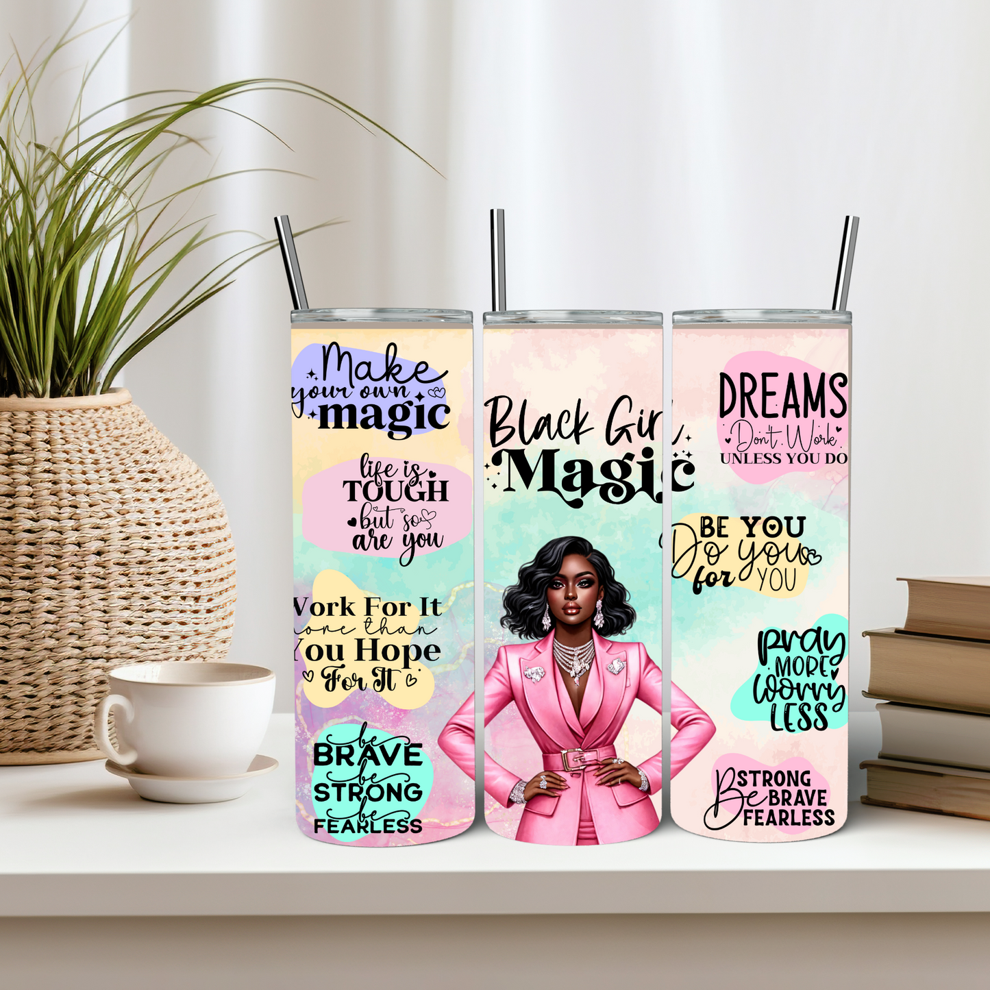 BLACK GIRL MAGIC TUMBLER 20oz