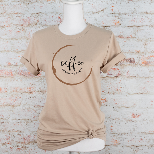 COFFEE TEACH REPEAT T-SHIRT