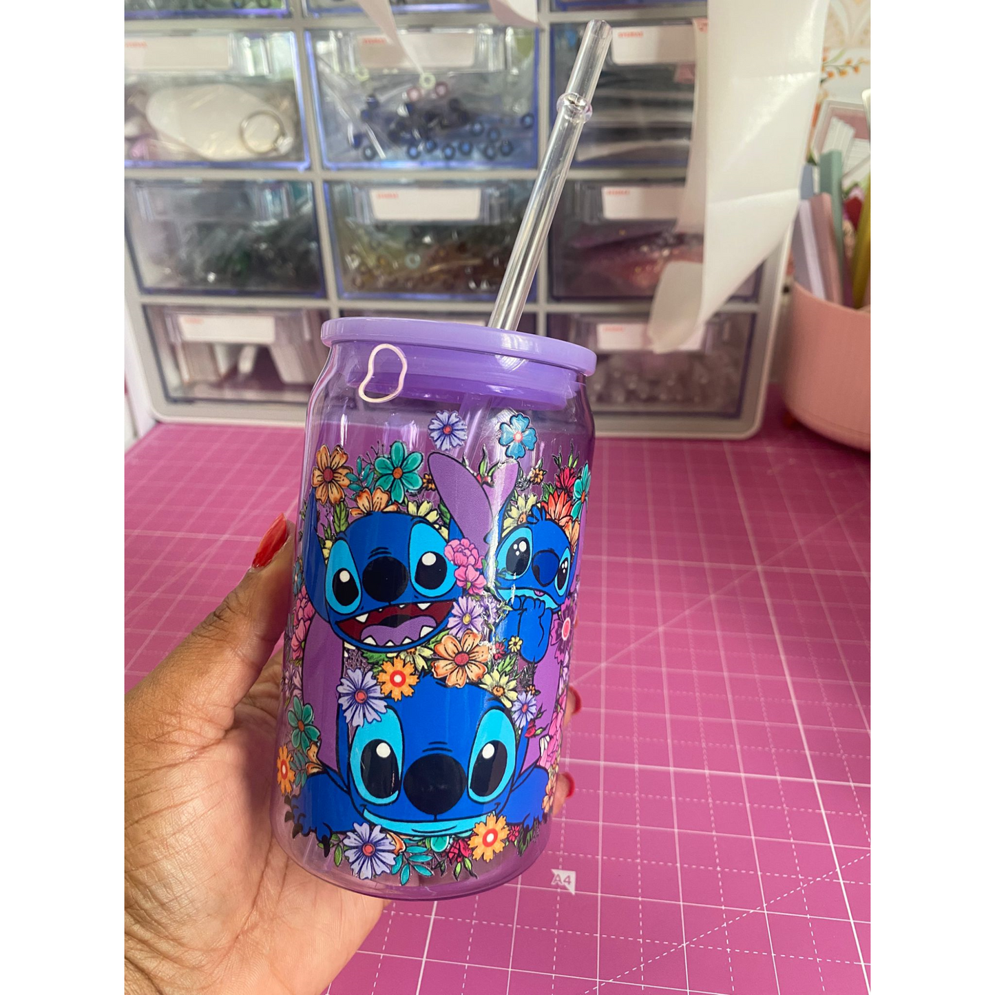 STITCH ACRYLIC CUP 16OZ