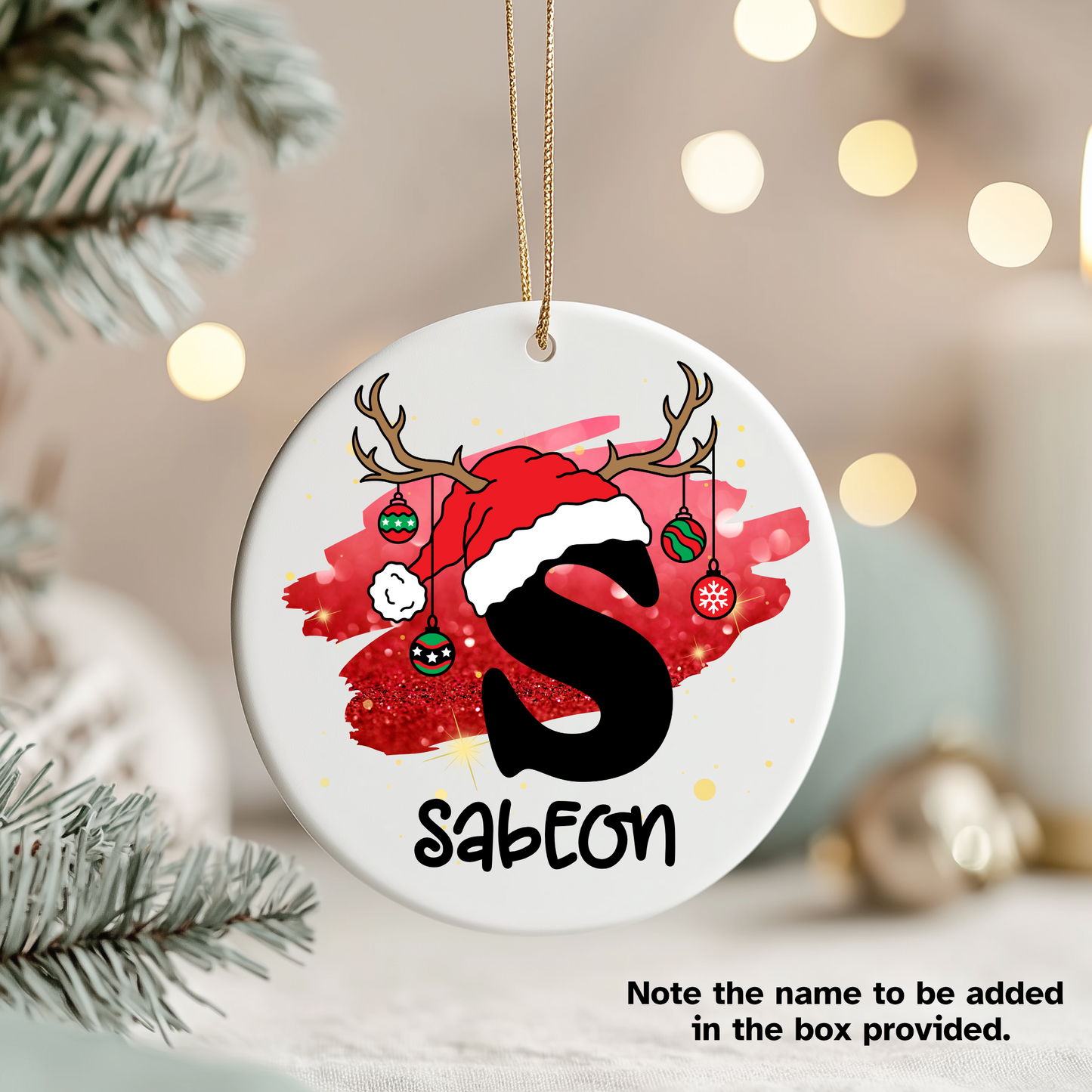 LETTER NAME ORNAMENT (CUSTOMIZED)
