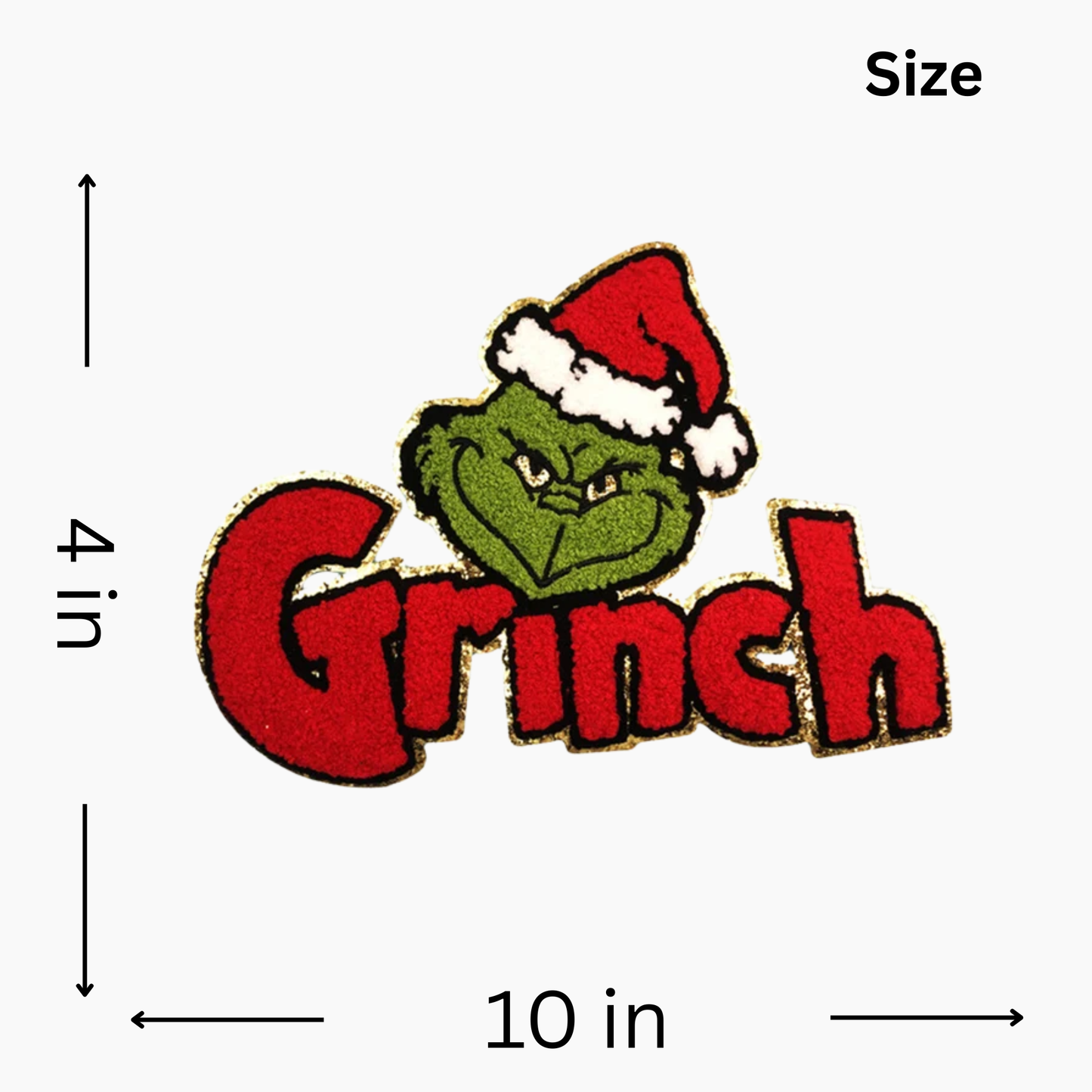 RED GRINCH - IRON ON PATCH