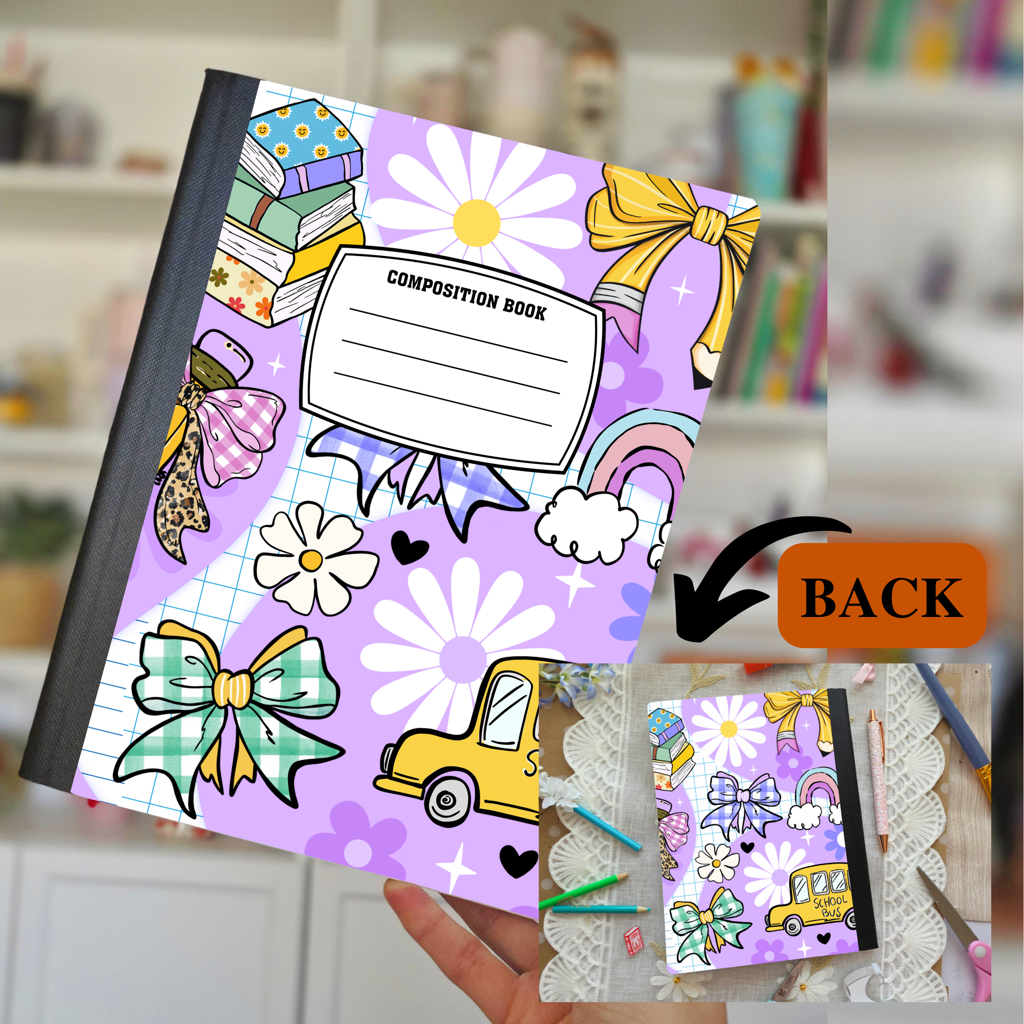 Purple Fun Composition Notebook – Reivaj Design Essentials