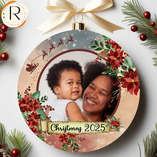 CUSTOM PHOTO CHRISTMAS ORNAMENT (CUSTOMIZED)