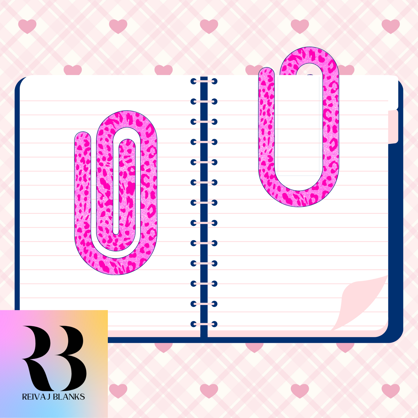 GLITTER CHEETAH PAPERCLIP