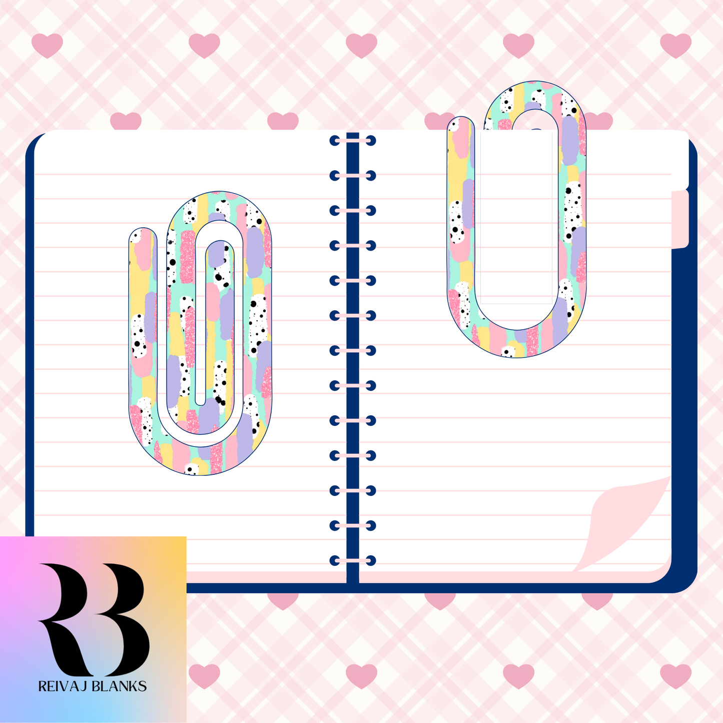 PASTEL COLOR SPLASH PAPERCLIP