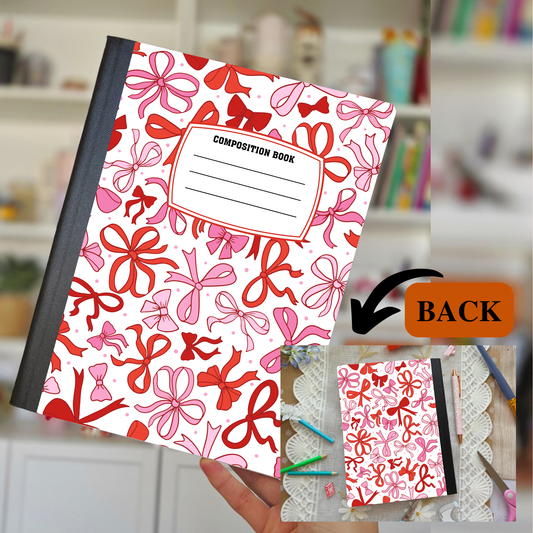 Red Bow Composition Notebook