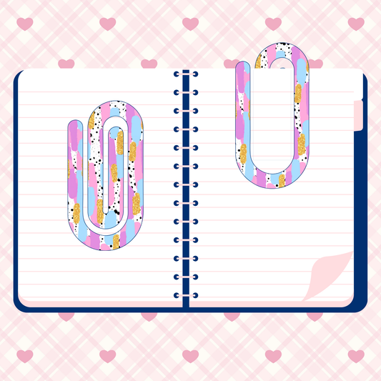 BLUE & PINK PAPERCLIP