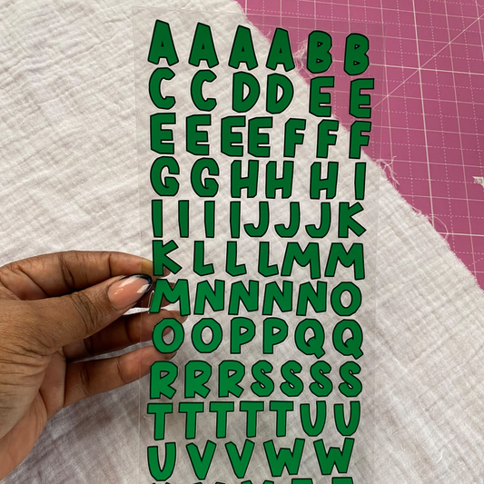 Letter Sticker Sheet | Chunky Fun Font {Double Sided}