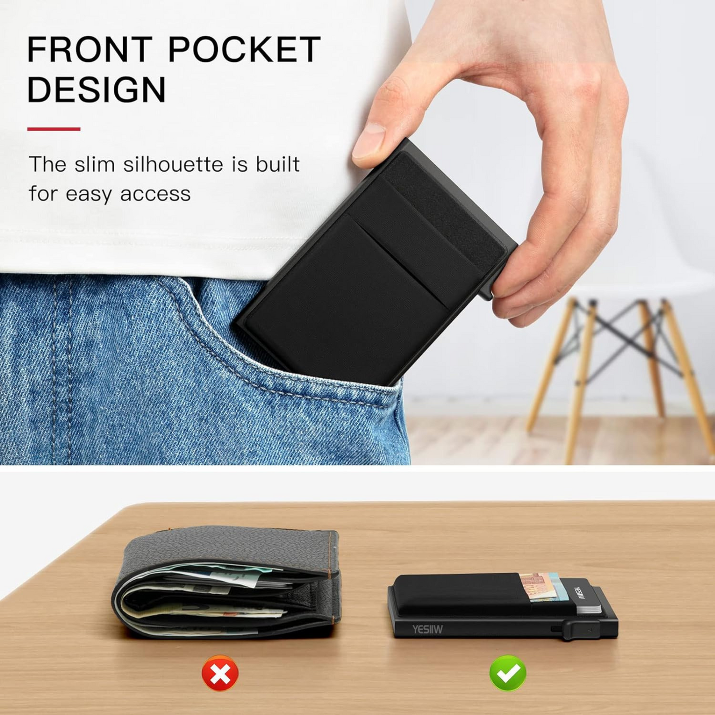 SLIM WALLET POP UP CARD HOLDER (RFID BLOCKING)