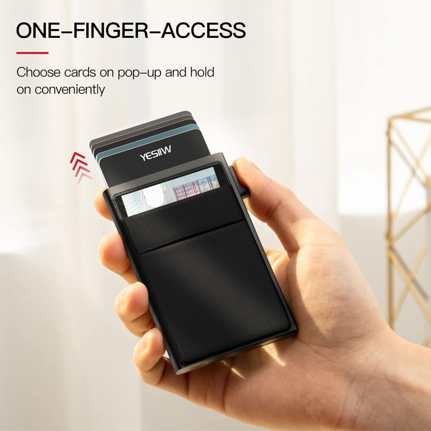 SLIM WALLET POP UP CARD HOLDER (RFID BLOCKING)