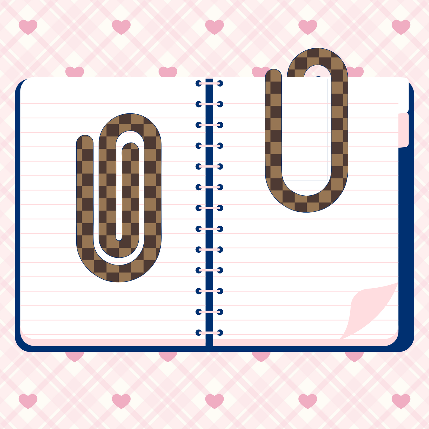 BROWN PLAID PAPERCLIP