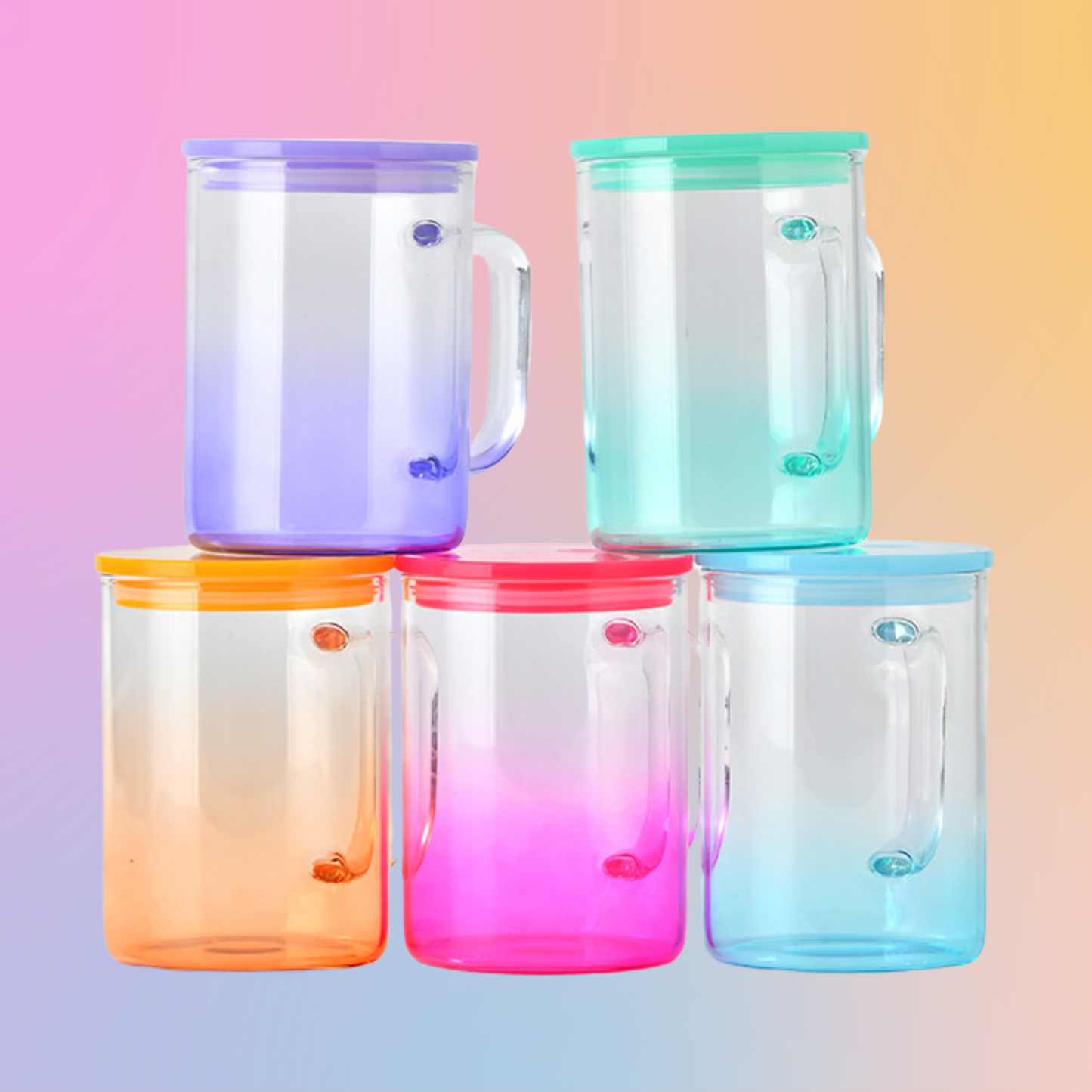 GRADIENT GLASS MUG 17 OZ (SUBLIMATION BLANK)