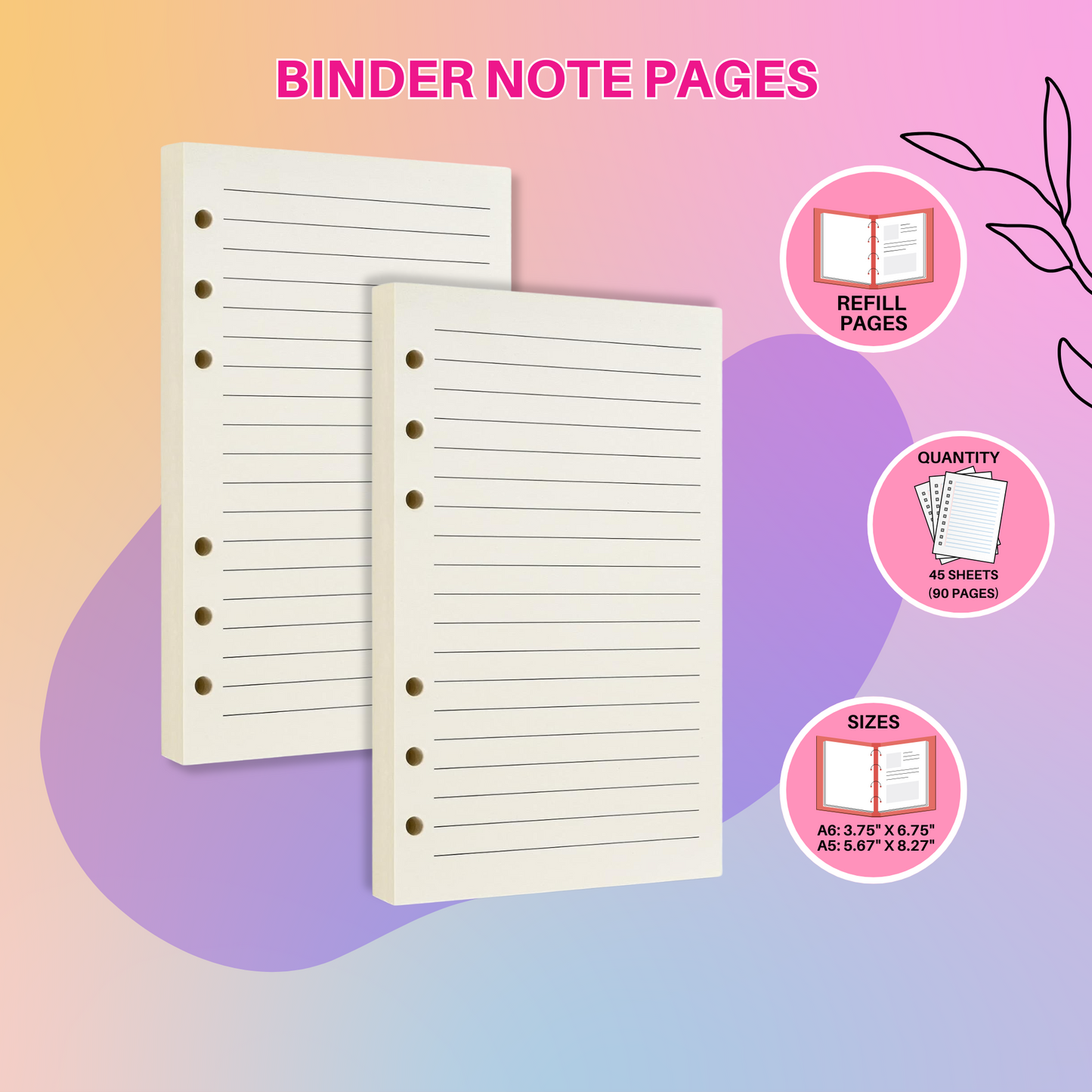 BINDER REFILL PAGES