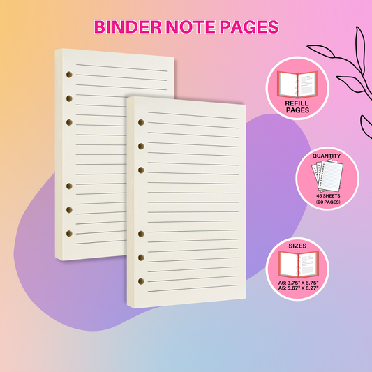 BINDER REFILL PAGES
