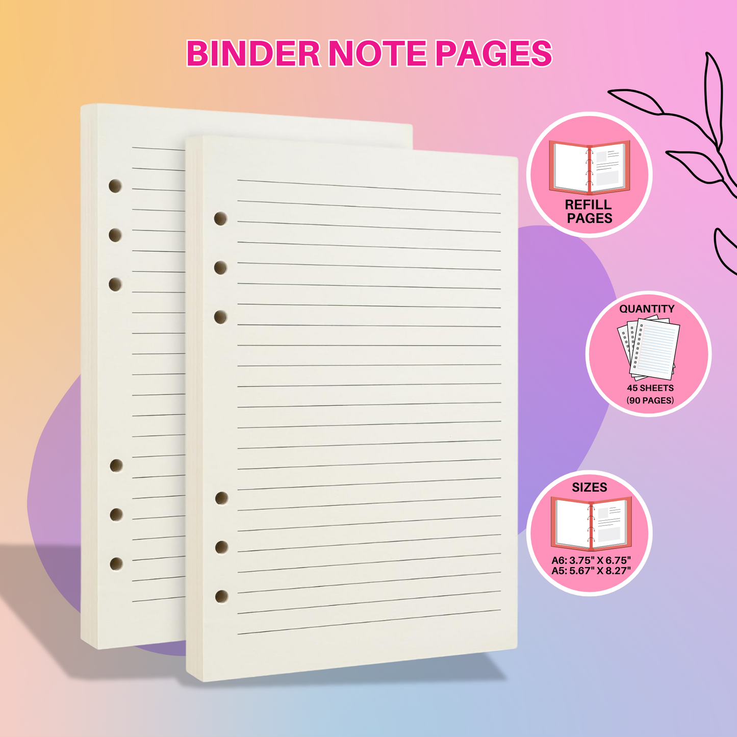 BINDER REFILL PAGES