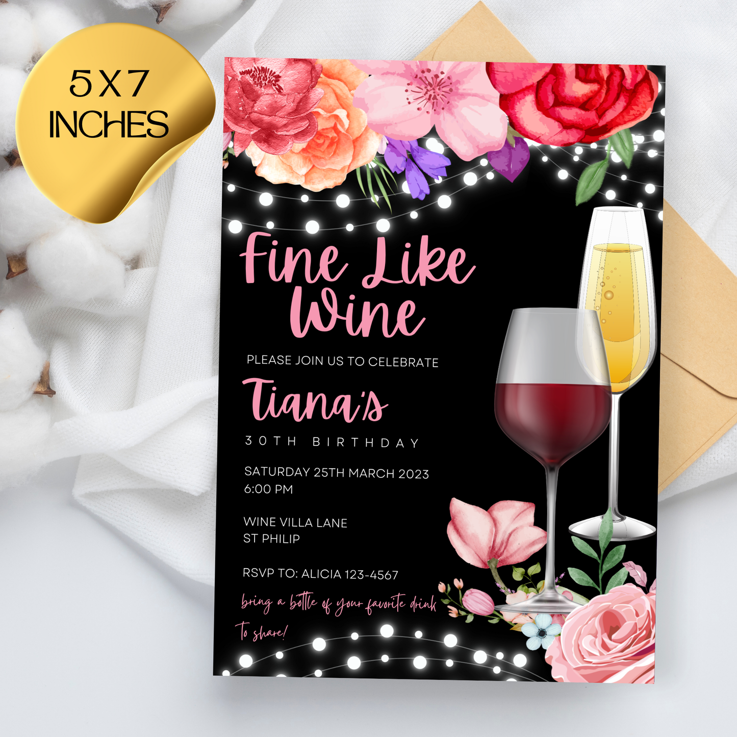 FINE LIKE WINE DIGITAL INVITATION