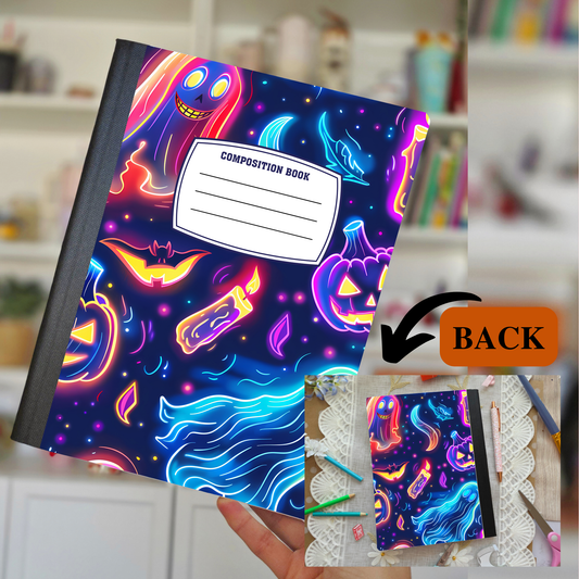 Neon Halloween Composition Notebook
