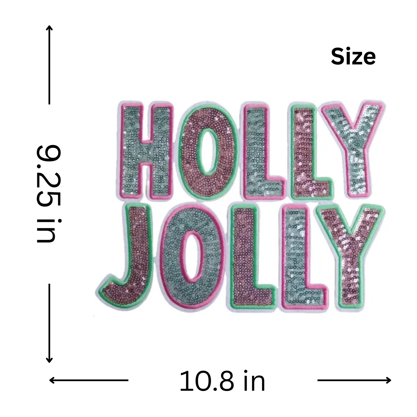 HOLLY JOLLY - IRON ON PATCH