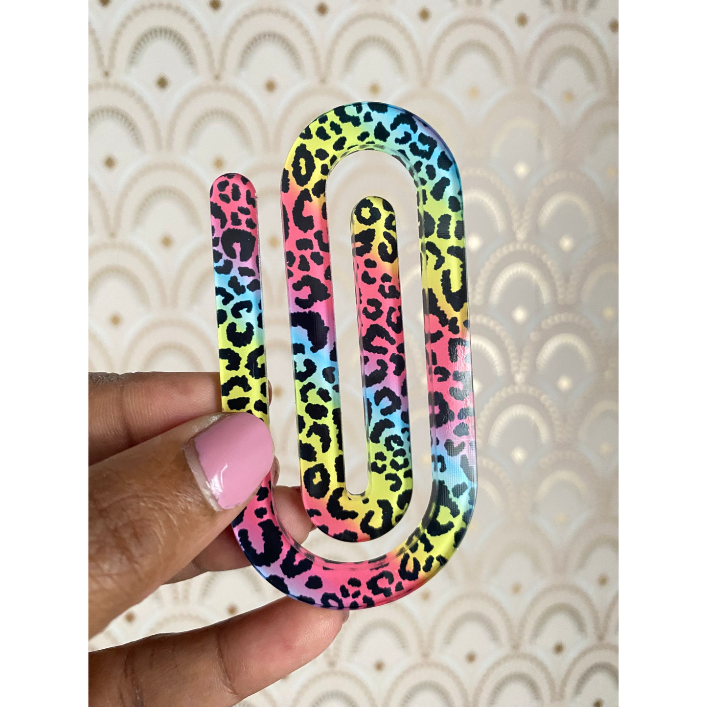 RAINBOW LEOPARD PAPERCLIP