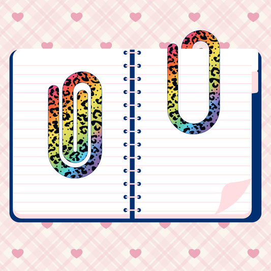 RAINBOW CHEETAH PAPERCLIP