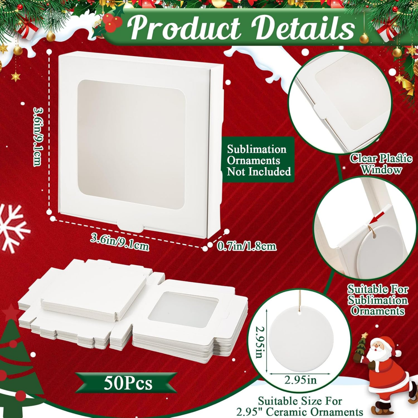 ORNAMENT GIFT BOX 3.6 x 3.6 x 0.7