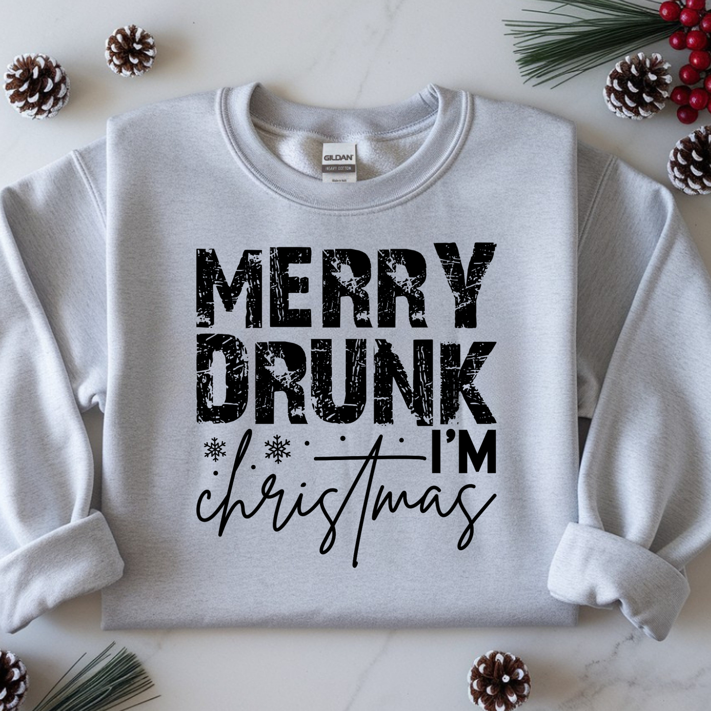 MERRY DRUNK DTF TRANSFER