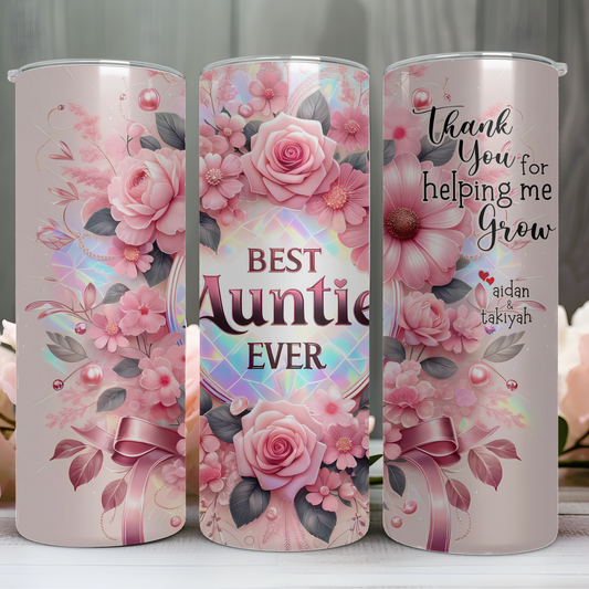 BEST AUNTIE EVER TUMBLER 20 oz