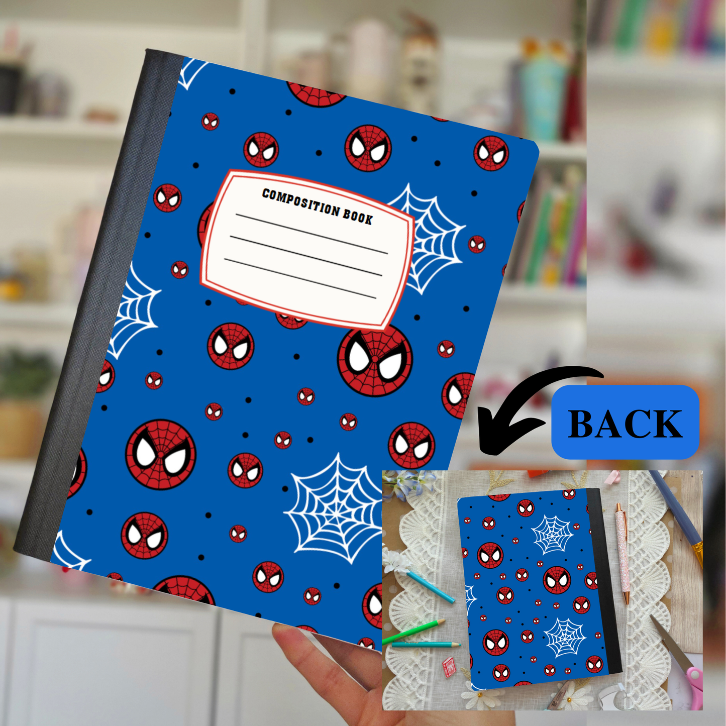 Blue Spidey Composition Notebook
