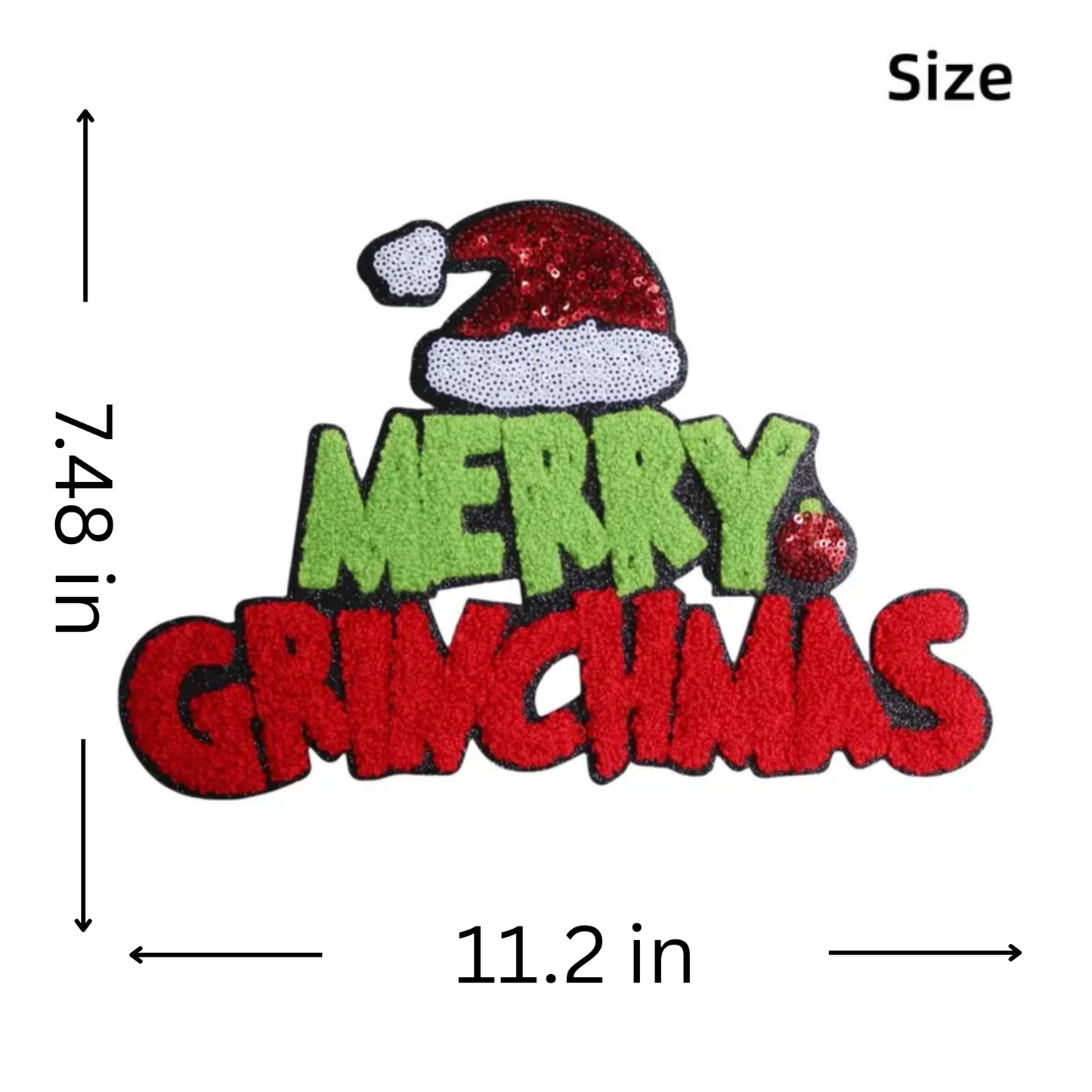 Merry Grinchmas - IRON ON PATCH