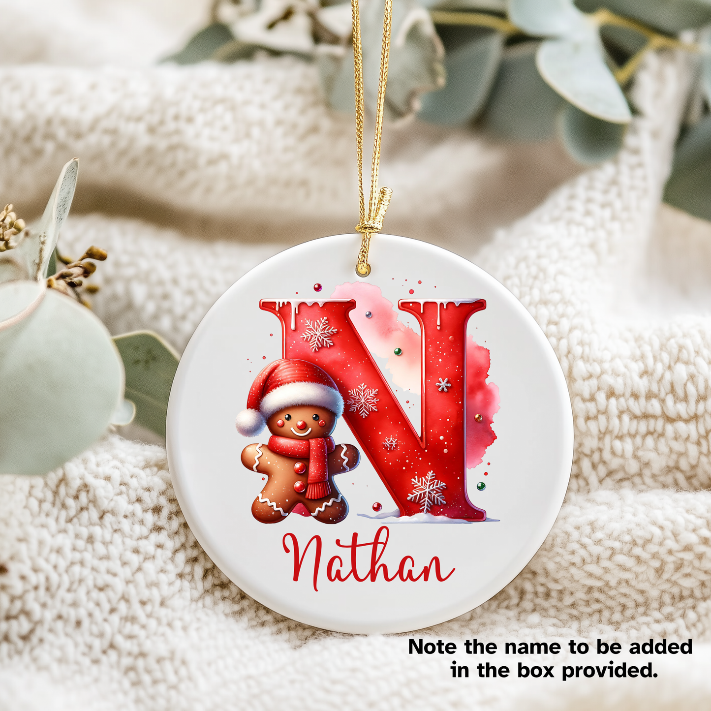 LETTER NAME ORNAMENT (CUSTOMIZED)