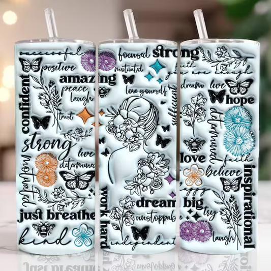 DREAM BIG AFFIRMATIONS 3D TUMBLER