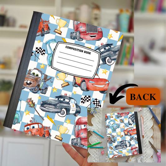 Blue Car Composition Notebook