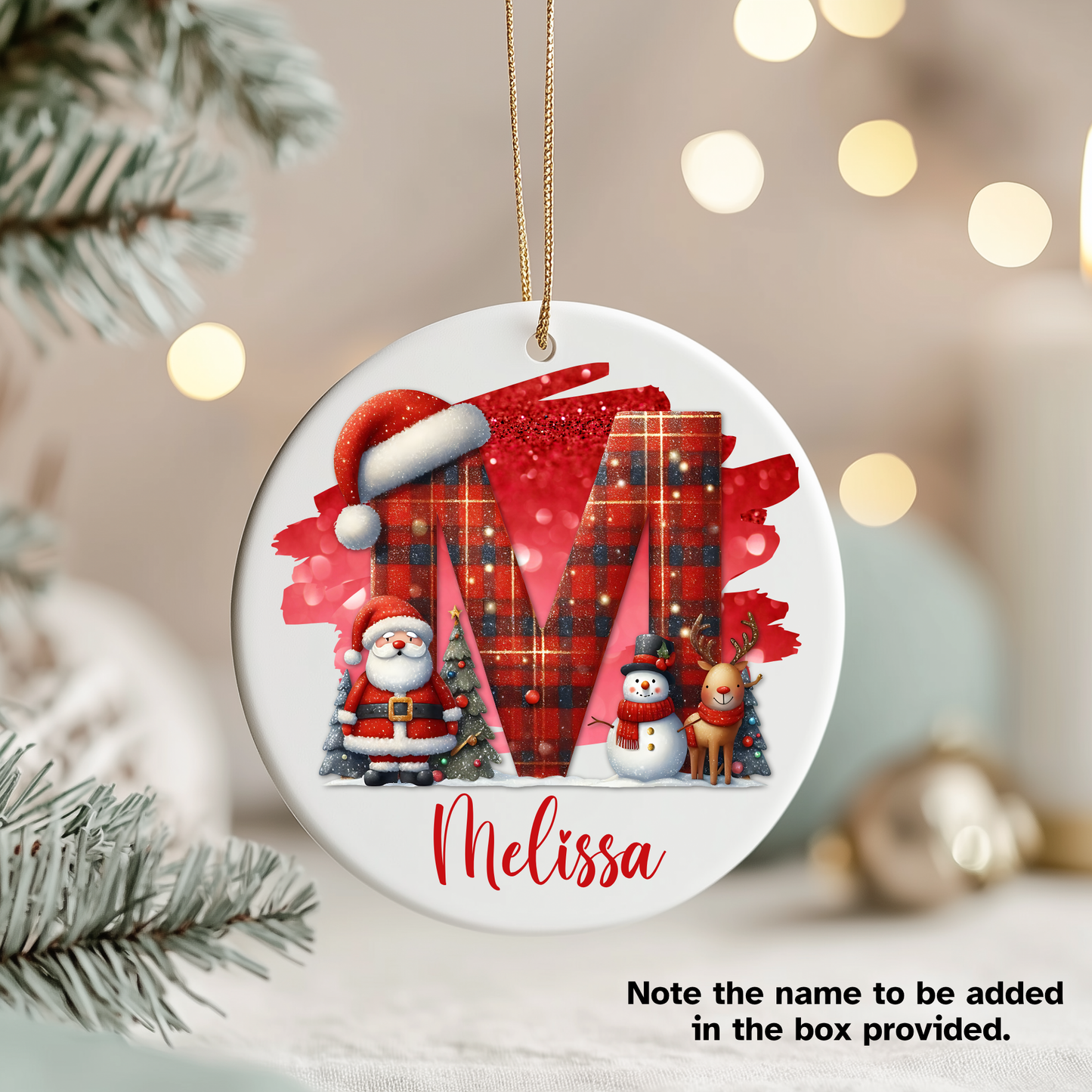 LETTER NAME ORNAMENT (CUSTOMIZED)