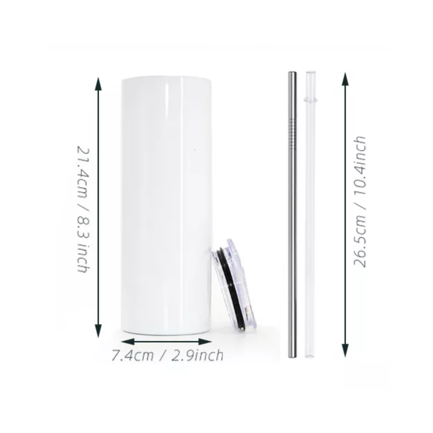 20oz SKINNY SUBLIMATION BLANK