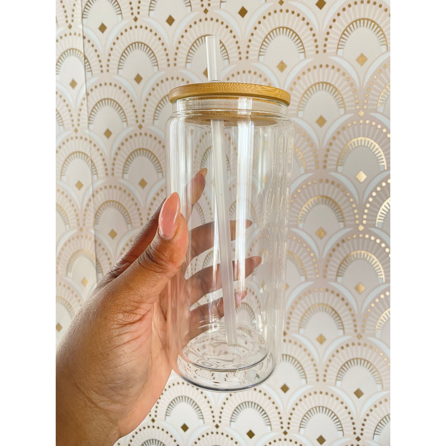 SNOWGLOBE GLASS CAN 16 OZ (SUBLIMATION BLANK)