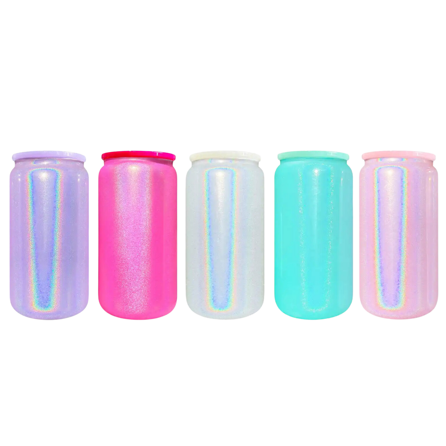 BLANK SUBLIMATION SHIMMER GLASS CAN 16 OZ