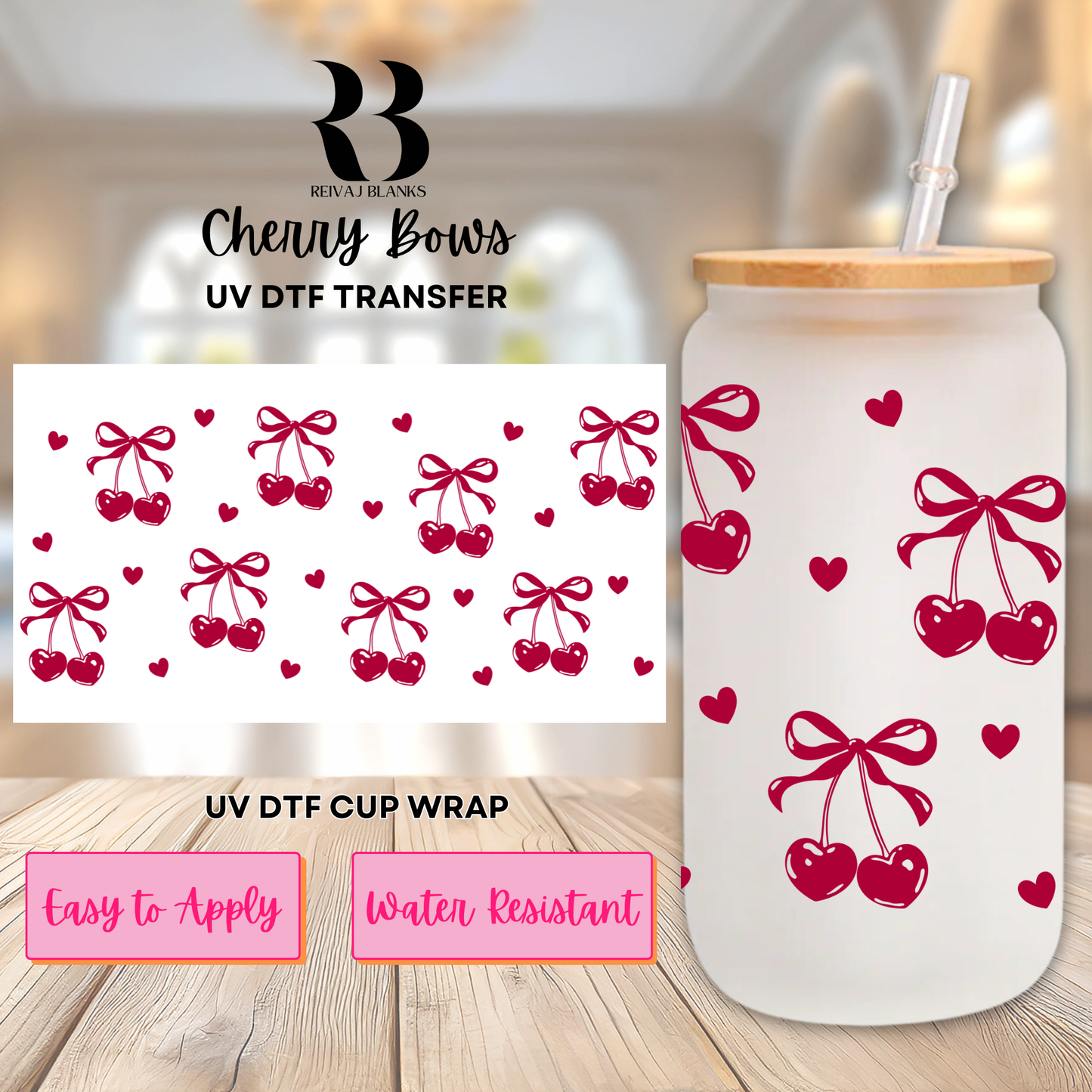 CHERRY BOWS (DOUBLE SIDED) 16 OZ