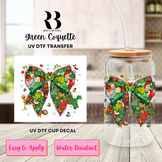 GREEN COQUETTE DECAL (DOUBLE SIDED)