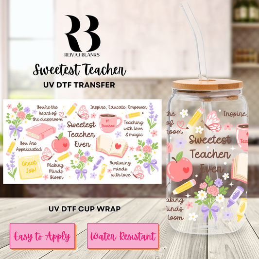 SWEETEST TEACHER (DOUBLE SIDED) 16 OZ