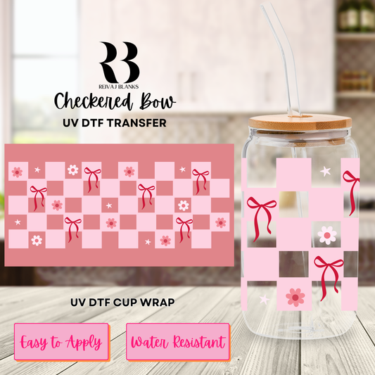 CHECKERED BOWS (DOUBLE SIDED) 16 OZ