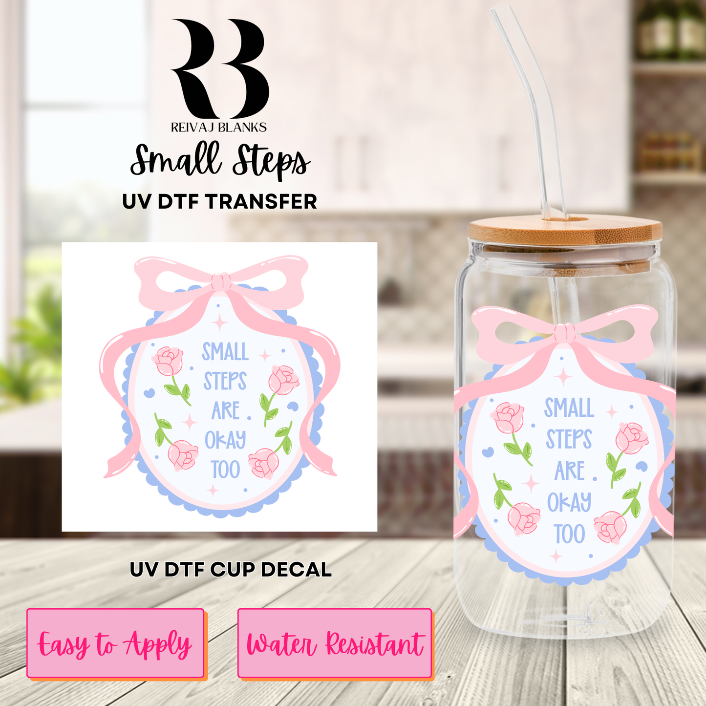 SMALL STEPS DECAL (DOUBLE SIDED)
