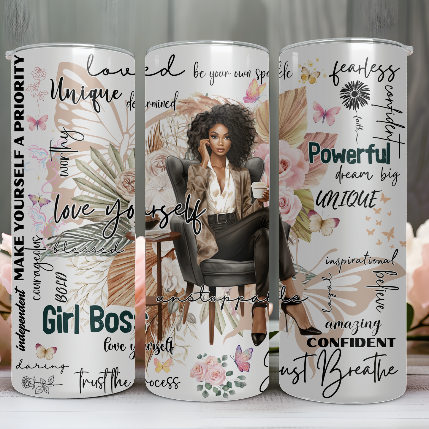 GIRL BOSS INSPIRATIONAL DAILY REMINDERS TUMBLER 20 oz